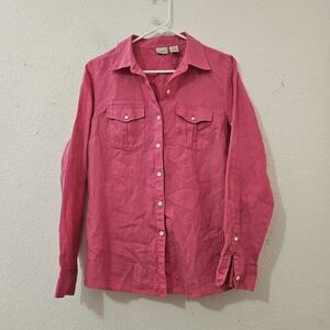 L.L. Bean classic button-down shirt 100% Linen